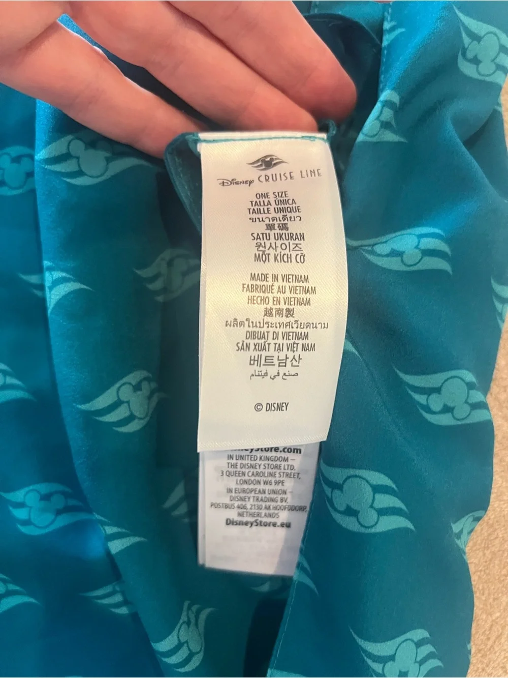 Disney Cruise Line Teal scarf